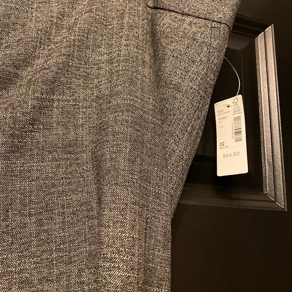 Reitmans size 22 high rise straight leg, regular length pants heather dark grey - Picture 4 of 6